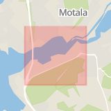 Karta som med röd fyrkant ramar in Valla, Motala, Vadstenavägen, Linghem, Östergötlands län