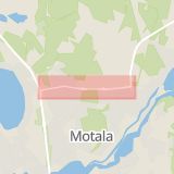 Karta som med röd fyrkant ramar in Metallvägen, Kalven, Motala, Östergötlands län