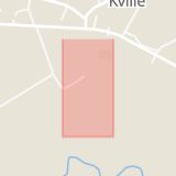 Karta som med röd fyrkant ramar in Kville, Tanum, Västra Götalands län