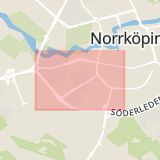 Karta som med röd fyrkant ramar in Kneippen, Norrköping, Östergötlands län