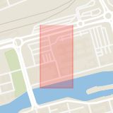 Karta som med röd fyrkant ramar in Godsgatan, Norrköping, Östergötlands län