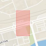 Karta som med röd fyrkant ramar in Norra Promenaden, Resecentrum, Norrköping, Östergötlands län