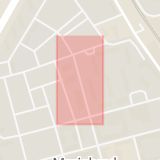 Karta som med röd fyrkant ramar in Marielund, Norrköping, Östergötlands län