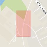 Karta som med röd fyrkant ramar in Händelövägen, Kanalgatan, Norrköping, Östergötlands län