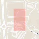 Karta som med röd fyrkant ramar in Kromgatan, Stockholmsvägen, Ingelsta, Norrköping, Östergötlands län