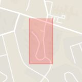 Karta som med röd fyrkant ramar in Trosalundsgatan, Trosa, Södermanlands län