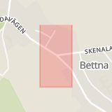 Karta som med röd fyrkant ramar in Bettna, Flens Kommun, Flen, Södermanlands län