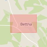 Karta som med röd fyrkant ramar in Bettna, Flen, Södermanlands län
