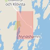 Karta som med röd fyrkant ramar in Nynäsvägen, Nynäshamn, Stockholms län