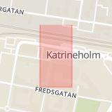 Karta som med röd fyrkant ramar in Södermanland, Stortorget, Katrineholm, Nyköpingsbro, Södermanlands län