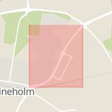 Karta som med röd fyrkant ramar in Södermanland, Katrineholm, Stockholmsvägen, Södermanlands län