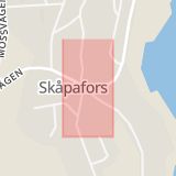 Karta som med röd fyrkant ramar in Skåpafors, Bengtsfors, Västra Götalands län