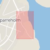 Karta som med röd fyrkant ramar in Skolgatan, Malmköping, Flens Kommun, Flen, Södermanlands län
