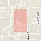 Karta som med röd fyrkant ramar in Ica Maxi, Kumla, Örebro län
