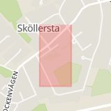 Karta som med röd fyrkant ramar in Sköllersta, Odensbacken, Örebro, Örebro län