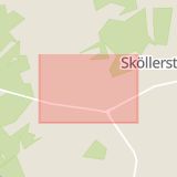 Karta som med röd fyrkant ramar in Kävesta, Hallsberg, Örebro län