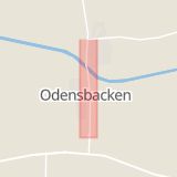 Karta som med röd fyrkant ramar in Örebrovägen, Odensbacken, Örebro, Örebro län