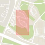 Karta som med röd fyrkant ramar in Myntstigen, Södertälje, Stockholms län