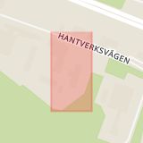 Karta som med röd fyrkant ramar in Hovsjö, Södertälje, Stockholms län