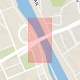 Karta som med röd fyrkant ramar in Mälarbron, Södertälje, Stockholms län