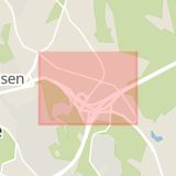 Karta som med röd fyrkant ramar in Morabergsvägen, Södertälje, Stockholms län
