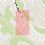 Karta som med röd fyrkant ramar in Torparstigen, Salem, Stockholms län