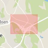 Karta som med röd fyrkant ramar in Morabergsvägen, Södertälje, Stockholms län