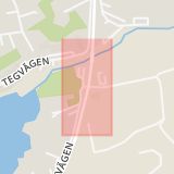 Karta som med röd fyrkant ramar in Gudö, Haninge, Stockholms län