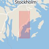 Karta som med röd fyrkant ramar in Nynäsvägen, Haninge, Stockholms län