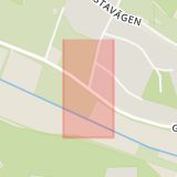 Karta som med röd fyrkant ramar in Bergavägen, Glömstavägen, Flemingsberg, Huddinge, Stockholms län