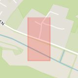 Karta som med röd fyrkant ramar in Vasavägen, Glömstavägen, Huddinge, Stockholms län