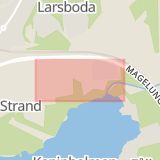 Karta som med röd fyrkant ramar in Farsta Strand, Nordmarksvägen, Stockholm, Stockholms län