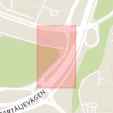 Karta som med röd fyrkant ramar in Tumbakopplet, Botkyrka, Stockholms län