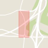Karta som med röd fyrkant ramar in Mossbergavägen, Örebro, Örebro län