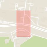 Karta som med röd fyrkant ramar in Hallundavägen, Tomtbergavägen, Botkyrka, Stockholms län