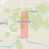 Karta som med röd fyrkant ramar in Gällerstavägen, Norra Bro, Örebro, Örebro län