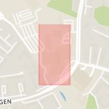 Karta som med röd fyrkant ramar in Tyresö Centrum, Bollmora, Tyresö, Stockholms län