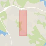 Karta som med röd fyrkant ramar in Bollmora, Njupkärrsvägen, Tyresö, Stockholms län