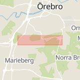 Karta som med röd fyrkant ramar in Glomman, Örebro, Örebro län