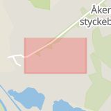 Karta som med röd fyrkant ramar in Åkers Styckebruk, Lundbyvägen, Strängnäs Kommun, Strängnäs, Södermanlands län