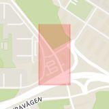 Karta som med röd fyrkant ramar in Flygledargatan, Gamla Tyresövägen, Skarpnäck, Stockholm, Stockholms län