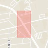 Karta som med röd fyrkant ramar in Hagmarksgatan, Rudbecksgatan, Örebro, Örebro län