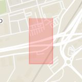 Karta som med röd fyrkant ramar in Södra Infartsleden, Östra Bangatan, Örebro, Örebro län