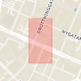 Karta som med röd fyrkant ramar in Våghustorget, Örebro, Örebro län