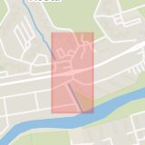 Karta som med röd fyrkant ramar in Hagagatan, Östra Vintergatan, Örebro, Örebro län