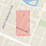 Karta som med röd fyrkant ramar in Systembolaget, Kungsgatan, Örebro, Örebro län