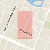 Karta som med röd fyrkant ramar in Optiker, Kungsgatan, Örebro, Örebro län
