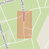 Karta som med röd fyrkant ramar in Nynäsvägen, Skogskyrkogården, Sofielundsplan, Stockholm, Stockholms län