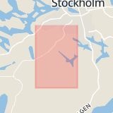 Karta som med röd fyrkant ramar in Huddinge Kommun, Flemingsberg, Huddinge, Stockholms län