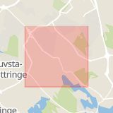 Karta som med röd fyrkant ramar in Huddingevägen, Älvsjö, Magelungsvägen, Stockholm, Stockholms län
